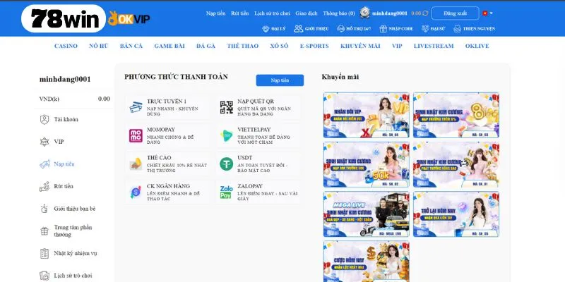 Nạp Tiền 78WIN – Bước Gửi Vốn Nhanh, An Toàn Và Hiệu Quả